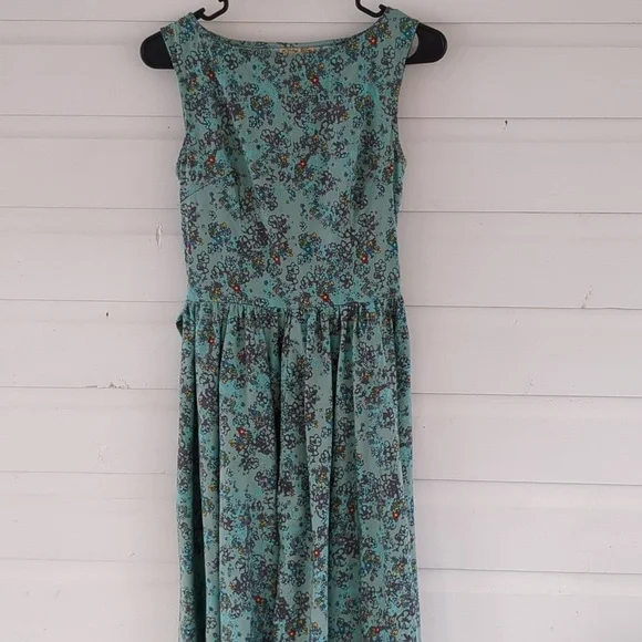 Lindy Bop Dresses Lindy Bop Aqua Floral Retro 95s Dress Poshmark